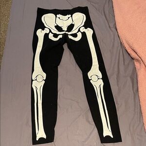 Skeleton Print Black Leggings
